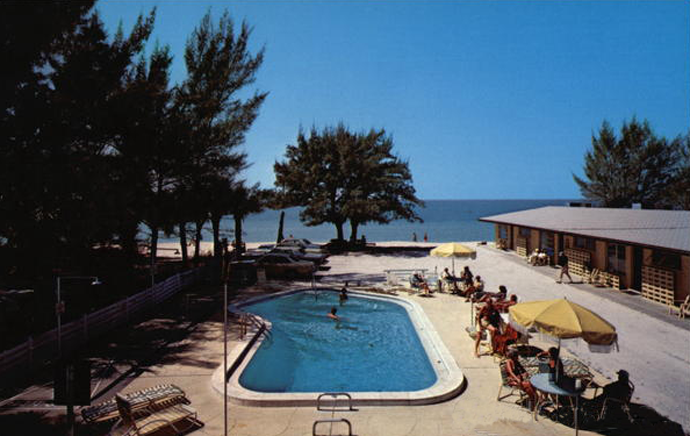 vintage postcard of White Sands Beach Resort